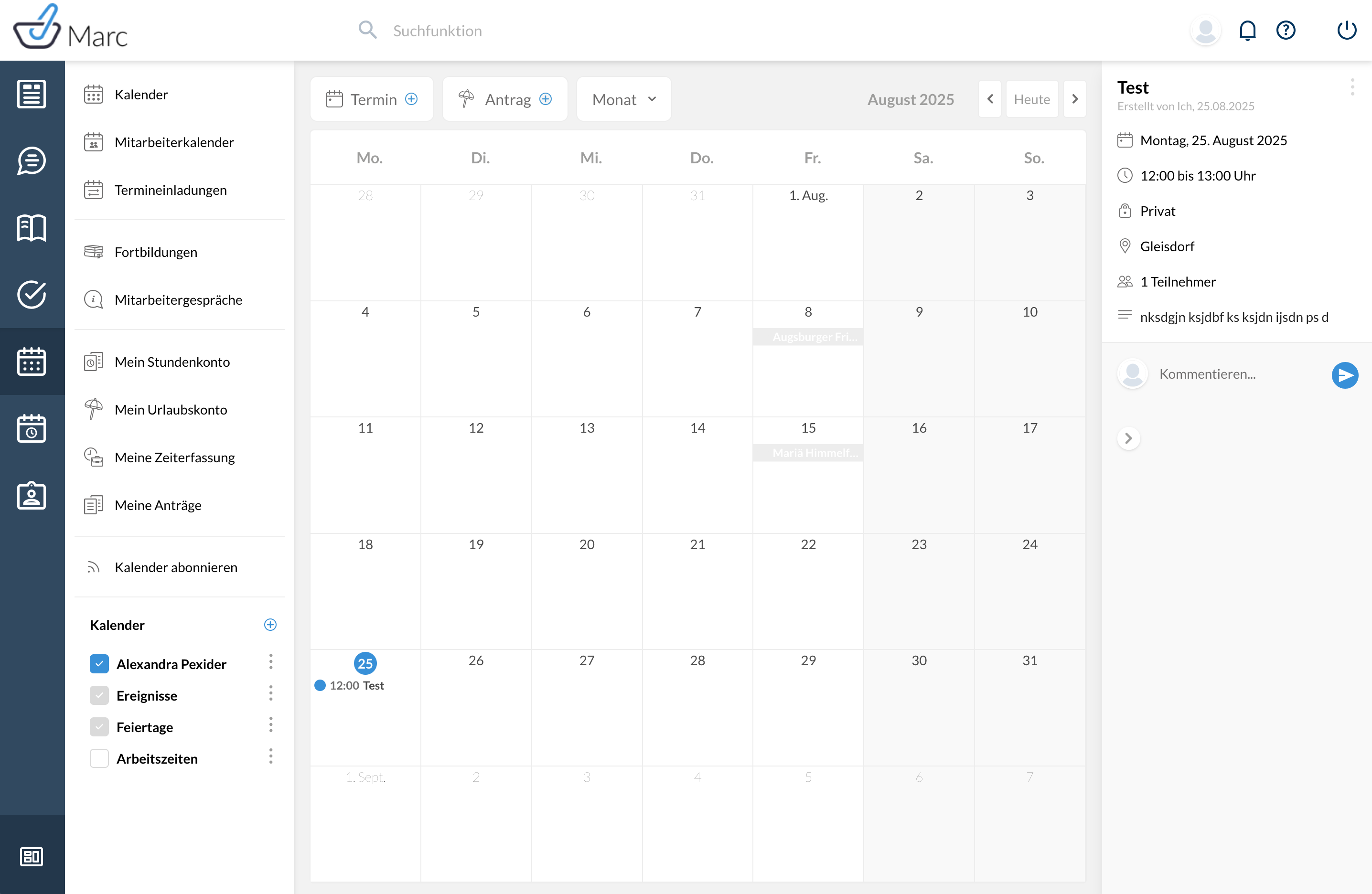 Kalender Desktop